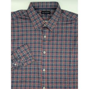 Jack Maverick Men's size XL Shirt Long Sleeve Button Down Plaid‎ Slim Fit